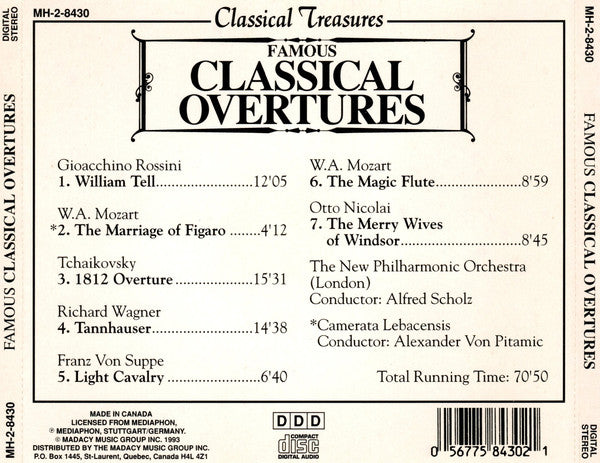 Various : Famous Classical Overtures (CD, Comp)