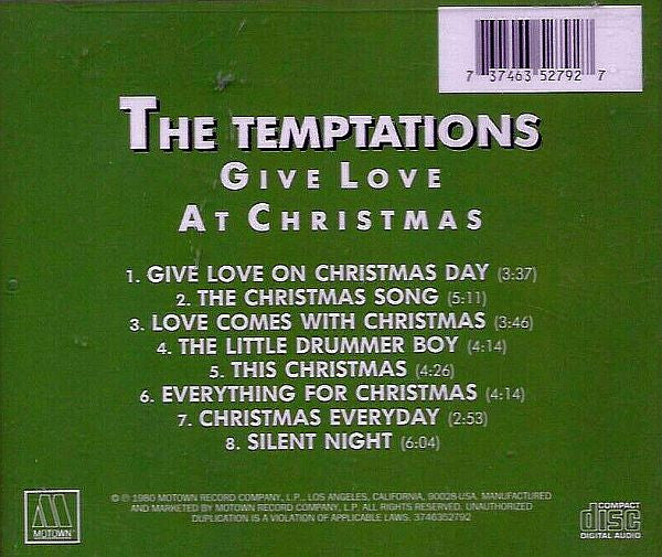 The Temptations : Give Love At Christmas (CD, Album, RE)