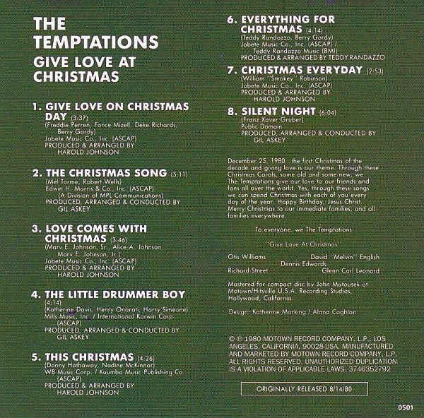 The Temptations : Give Love At Christmas (CD, Album, RE)