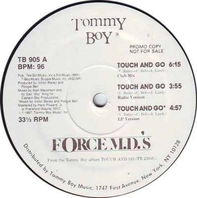 Force MD's : Touch And Go (12", Promo)