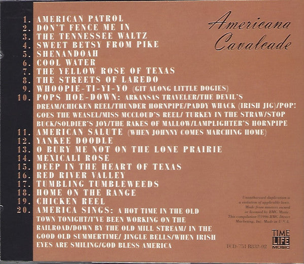 Arthur Fiedler & The Boston Pops Orchestra : Americana Cavalcade (CD, Comp)