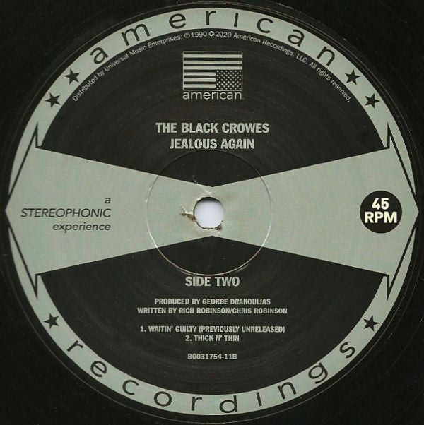 The Black Crowes : Jealous Again (12", RSD, Single, RE)