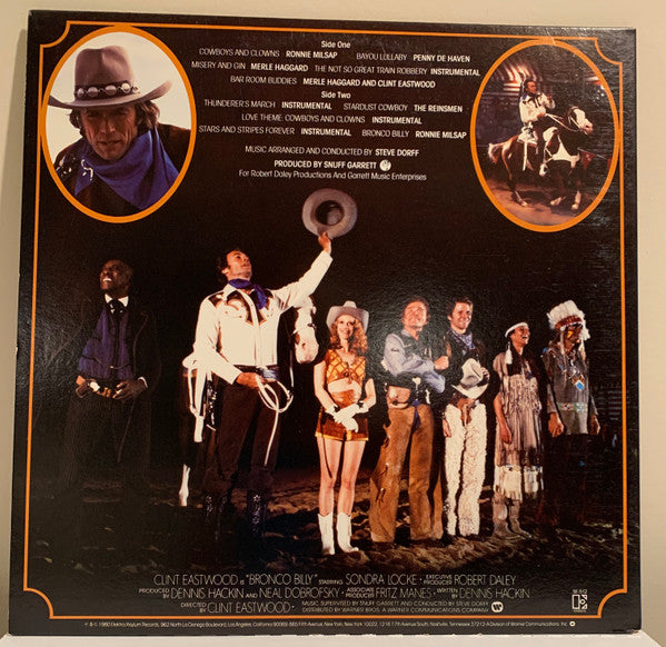 Various : The Original Music Soundtrack From Clint Eastwood's - Bronco Billy (LP, Album, Promo, Spe)
