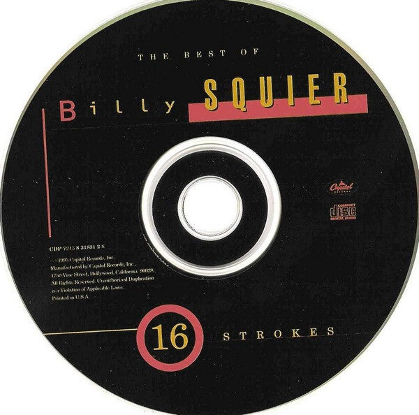 Billy Squier : 16 Strokes: The Best Of Billy Squier (CD, Comp, Club, RM, Son)