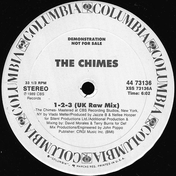 The Chimes : 1-2-3 (12", Promo)