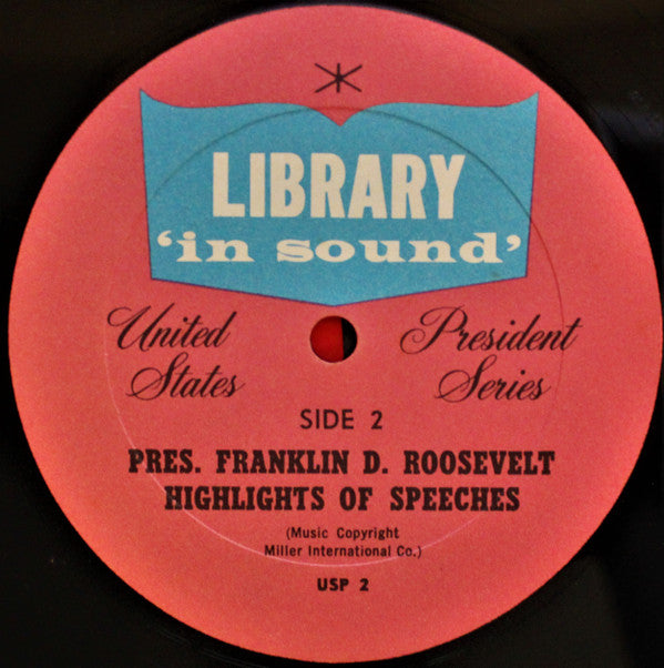 Franklin D. Roosevelt / John F. Kennedy : Actual Speeches Of Franklin D. Roosevelt And John F. Kennedy (LP, Album)