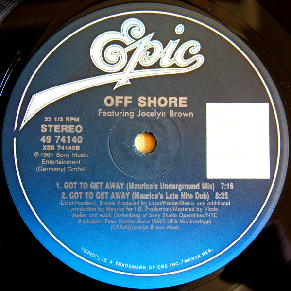 Off-Shore Featuring Jocelyn Brown : Got To Get Away (12")