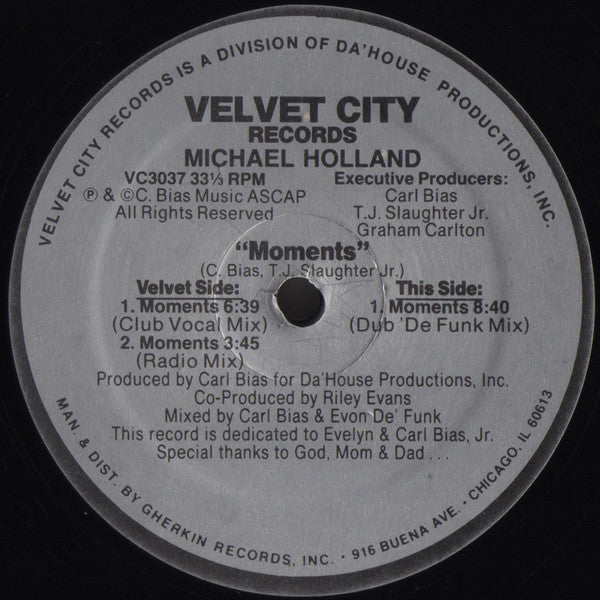 Michael Holland : Moments (12")