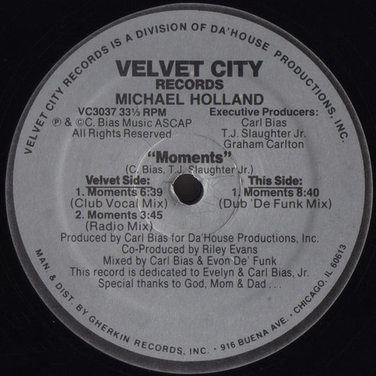 Michael Holland : Moments (12")
