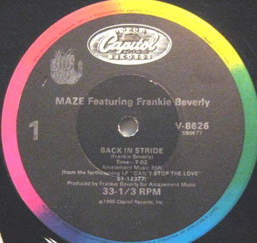 Maze Featuring Frankie Beverly : Back In Stride / Joy And Pain (Live) (12")