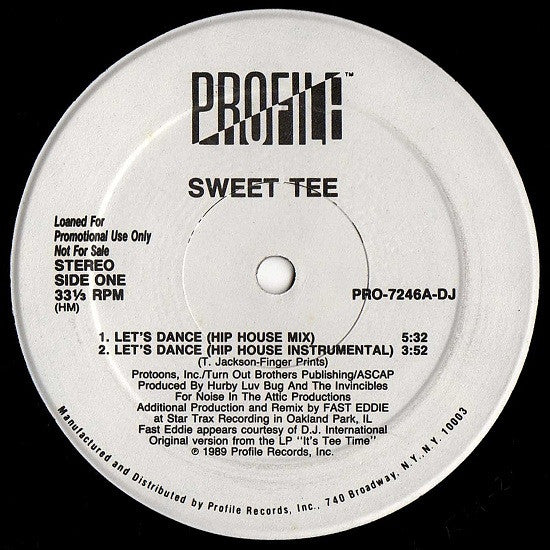 Sweet Tee : Let's Dance (12", Promo)