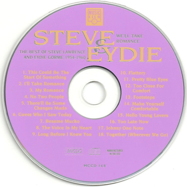 Steve & Eydie : We'll Take Romance (The Best Of Steve Lawrence And Eydie Gorme 1954-1960) (CD, Comp)