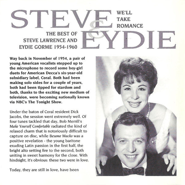 Steve & Eydie : We'll Take Romance (The Best Of Steve Lawrence And Eydie Gorme 1954-1960) (CD, Comp)