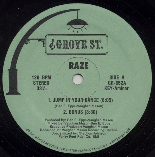 Raze : Jump In Your Dance / Jack The Groove (12")