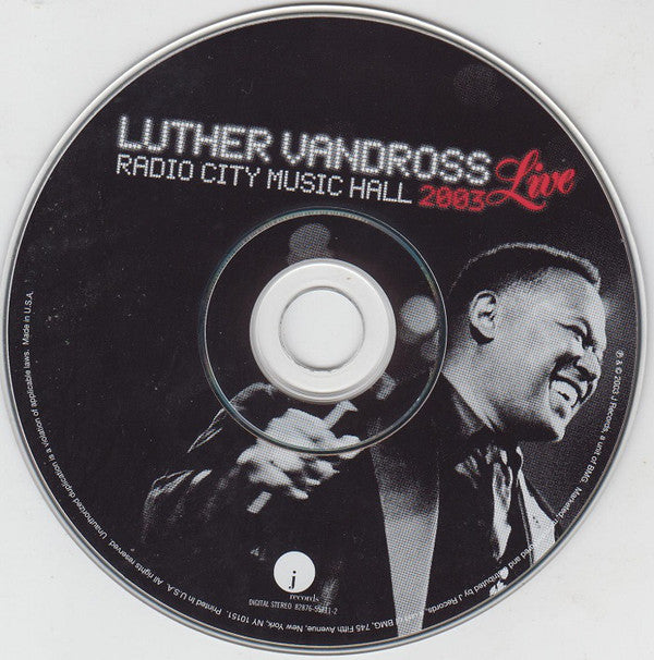 Luther Vandross : Live Radio City Music Hall 2003 (CD, Album, Dig)