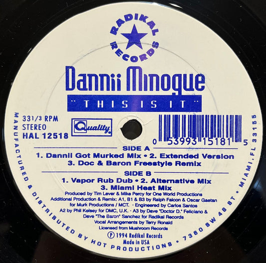 Dannii Minogue : This Is It (12")