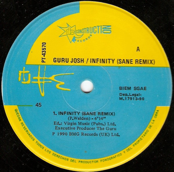 Guru Josh : Infinity (The Remix) (12", Maxi)