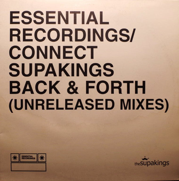 The Supakings : Back & Forth (Unreleased Remixes) (12", Promo)