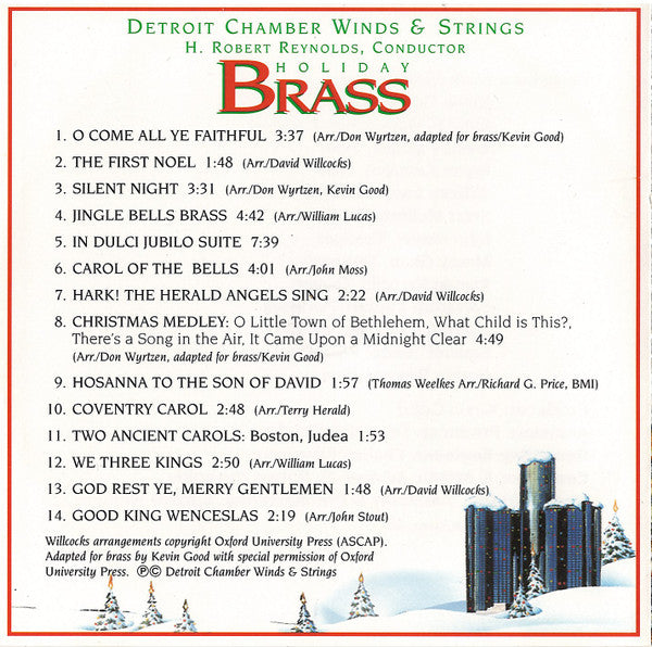 Detroit Chamber Winds & Strings : Holiday Brass (CD, Album)