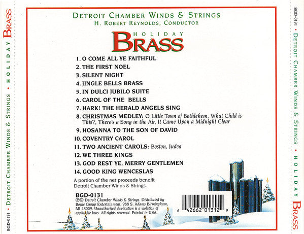 Detroit Chamber Winds & Strings : Holiday Brass (CD, Album)