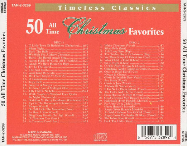 Unknown Artist : 50 All Time Christmas Favorites (2xCD, RE)
