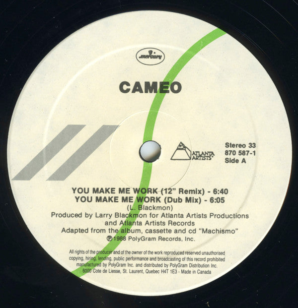 Cameo : You Make Me Work (12", Single)