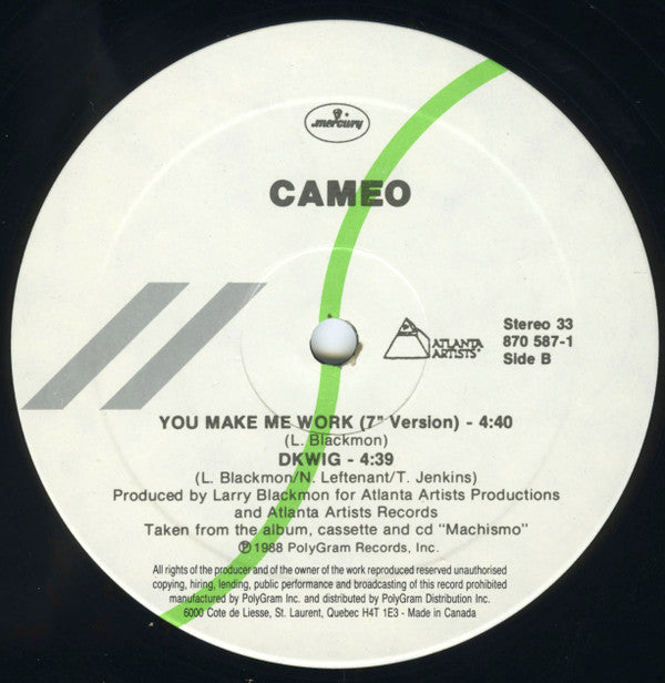 Cameo : You Make Me Work (12", Single)