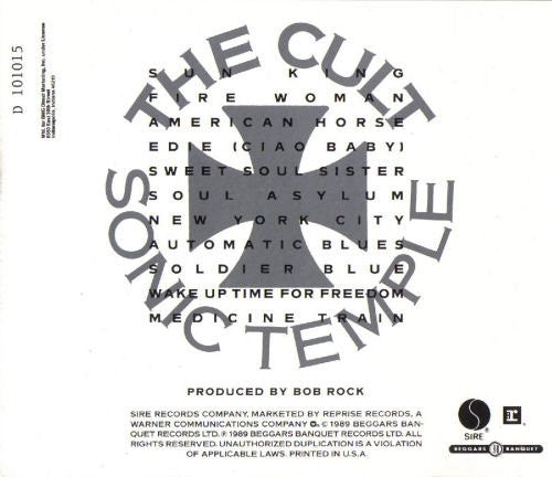 The Cult : Sonic Temple (CD, Album, Club)