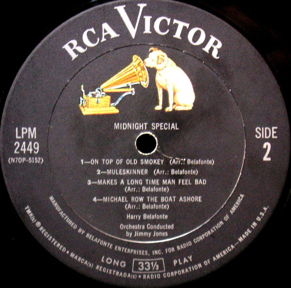 Harry Belafonte : The Midnight Special (LP, Album, Mono, Ter)
