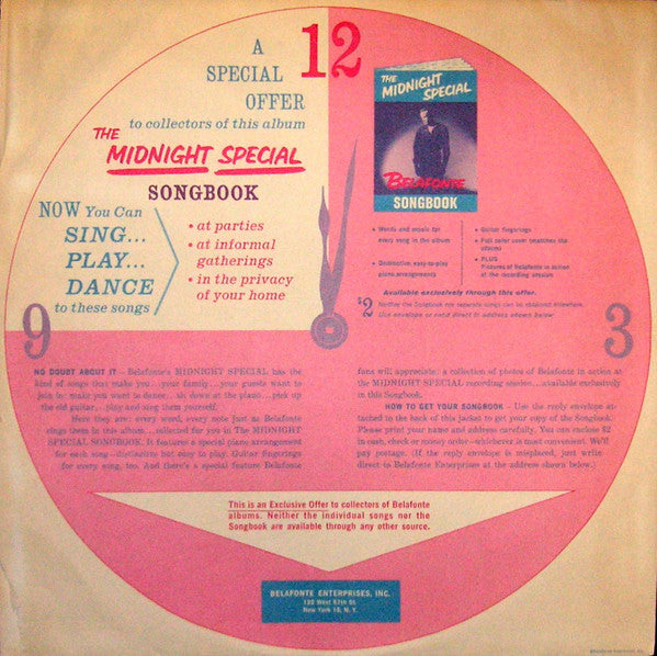 Harry Belafonte : The Midnight Special (LP, Album, Mono, Ter)