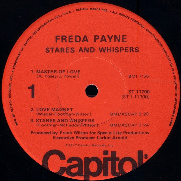 Freda Payne : Stares And Whispers (LP, Album)