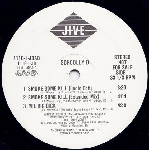 Schoolly D : Smoke Some Kill (12", Promo)