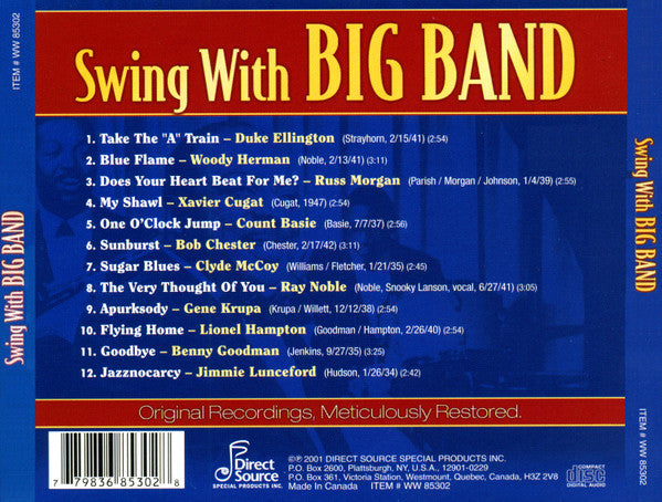 Various : Swing With Big Band (CD, Comp)
