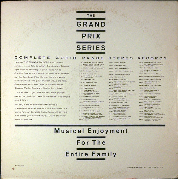 Berlingeri And His Percussive Harpsichord With His Orchestra : Excitement Of International Percussion (LP, Album)