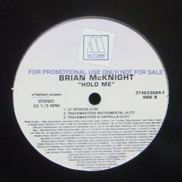 Brian McKnight : Hold Me (12", Promo)