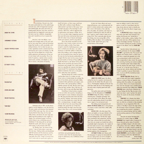 Janis Ian : Restless Eyes (LP, Album, Pit)