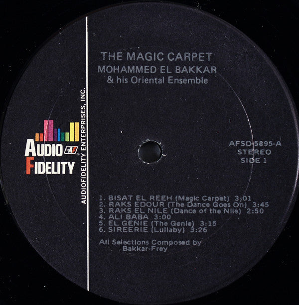 Mohammed El-Bakkar & His Oriental Ensemble : The Magic Carpet (LP, Album, RE)