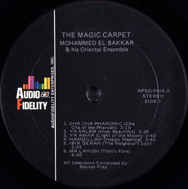 Mohammed El-Bakkar & His Oriental Ensemble : The Magic Carpet (LP, Album, RE)