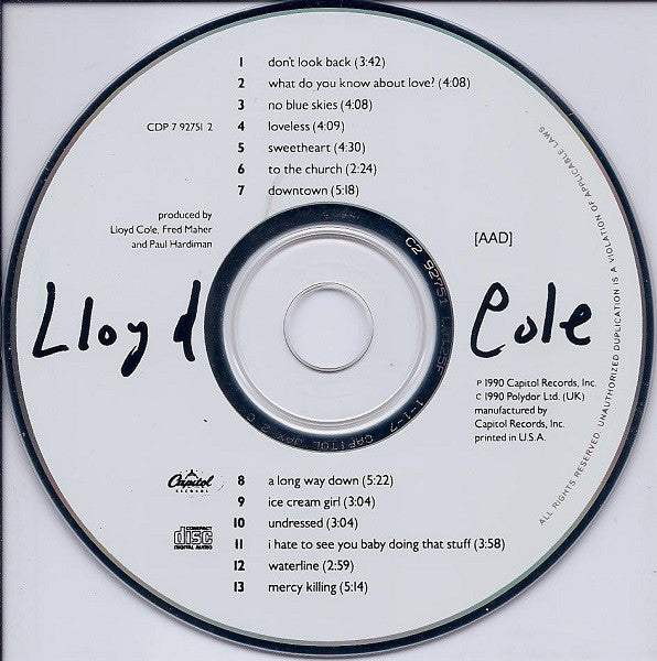 Lloyd Cole : Lloyd Cole (CD, Album)