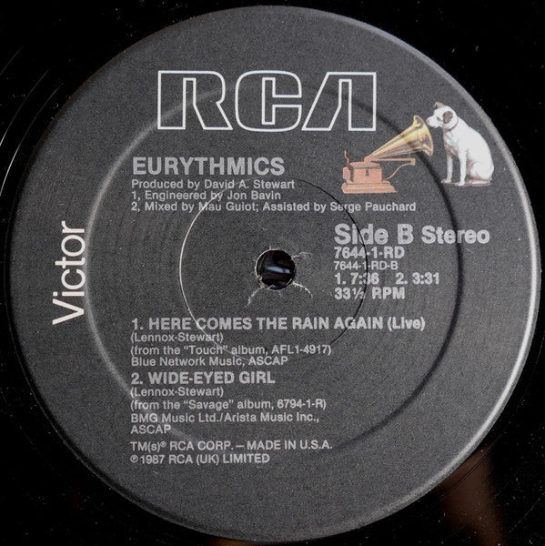 Eurythmics : You Have Placed A Chill In My Heart (Special Dance Remix) (12")