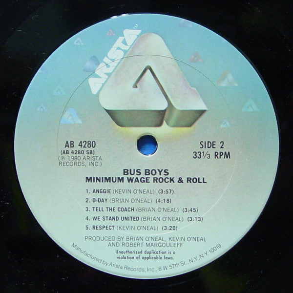 The Bus Boys : Minimum Wage Rock & Roll (LP, Album)