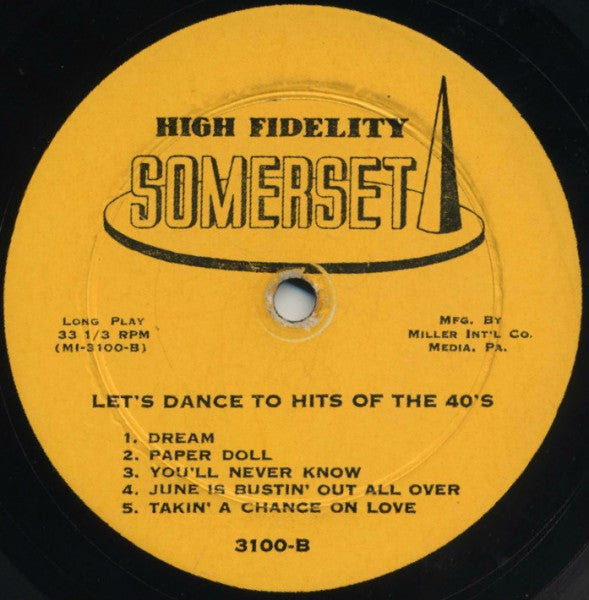 The New World Theatre Orchestra : Let's Dance To Hits Of The 30's And 40's (LP, Album, Mono)