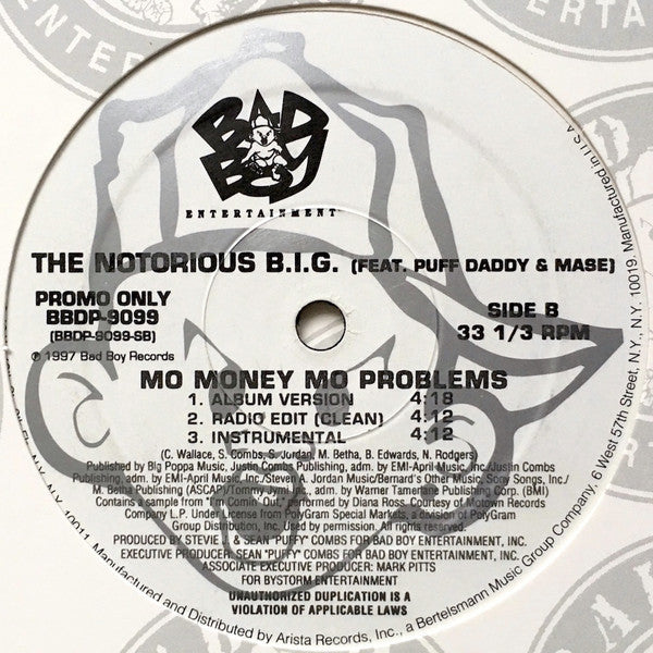 Notorious B.I.G. : Mo Money Mo Problems (12", Promo)