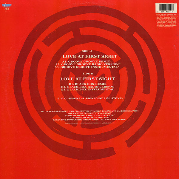 Ivana Spagna : Love At First Sight - Remix By Black Box (12")