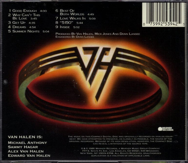 Van Halen : 5150 (CD, Album, RE, RP)