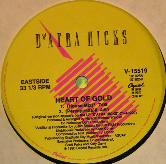 D'Atra Hicks : Heart Of Gold (12")