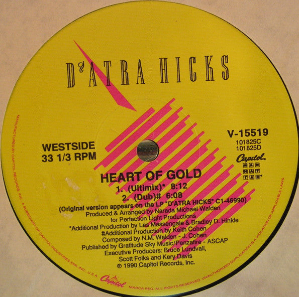 D'Atra Hicks : Heart Of Gold (12")