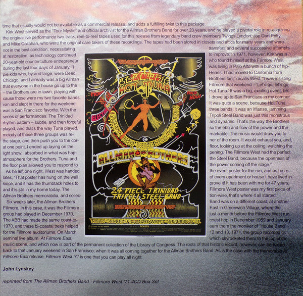 The Allman Brothers Band : Fillmore West 1-31-71 (2xLP)