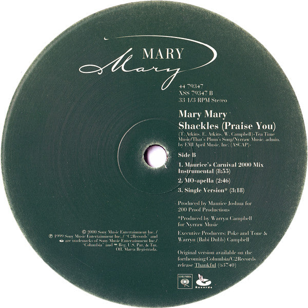 Mary Mary : Shackles (Praise You) (12")