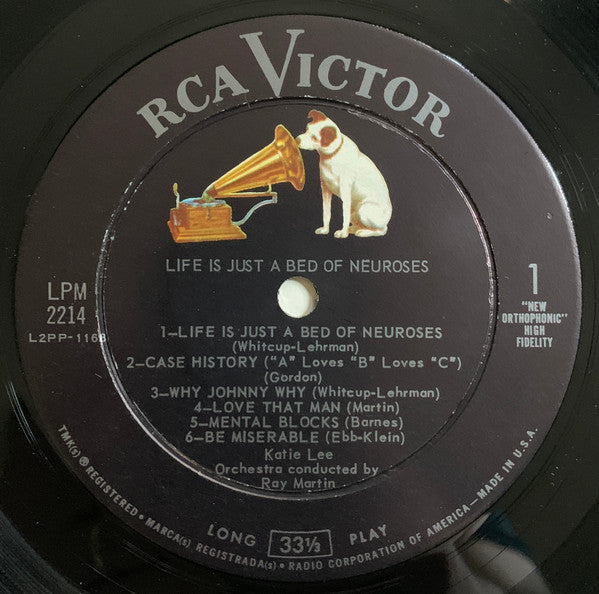 Katie Lee With Ray Martin And His Orchestra : Life Is Just A Bed Of Neuroses (LP, Album, Mono)